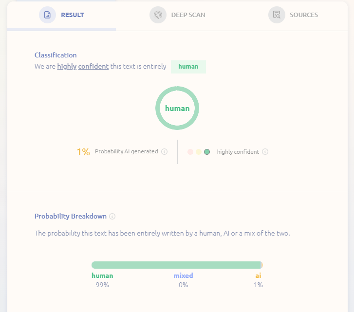 GPTZero AI detector tool supports up to 15 languages