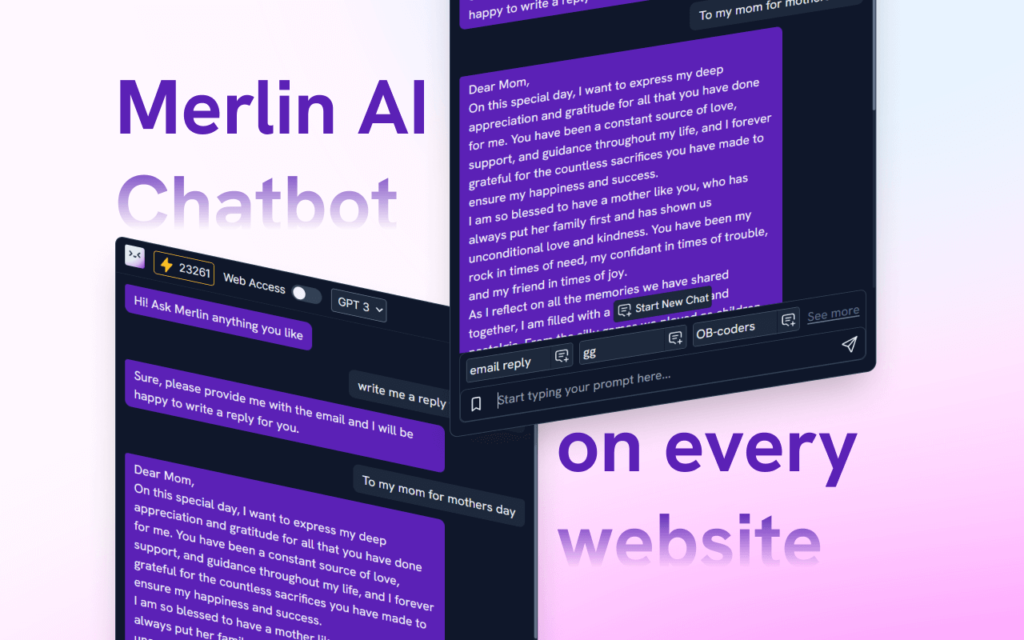 Merlin AI is a versatile tool for those who want to enhance their writing skills