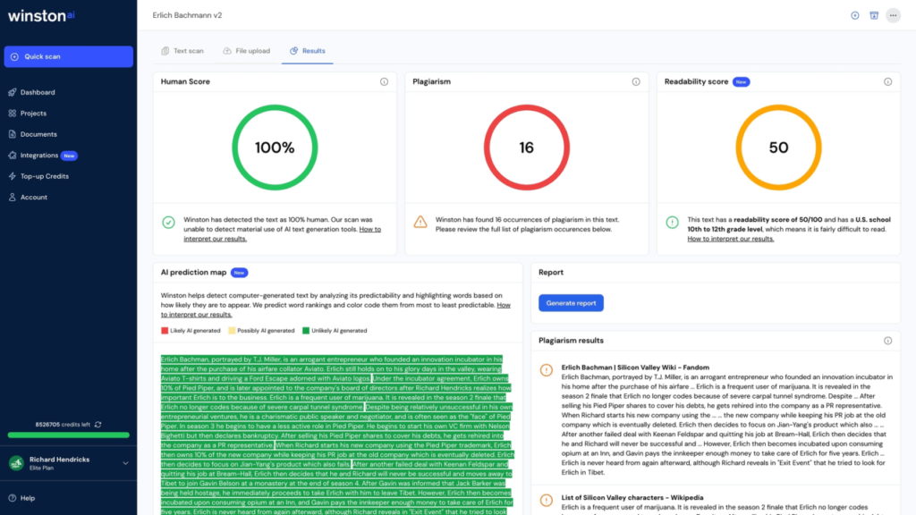 Winston AI detector tool offers a 7-day trial plan