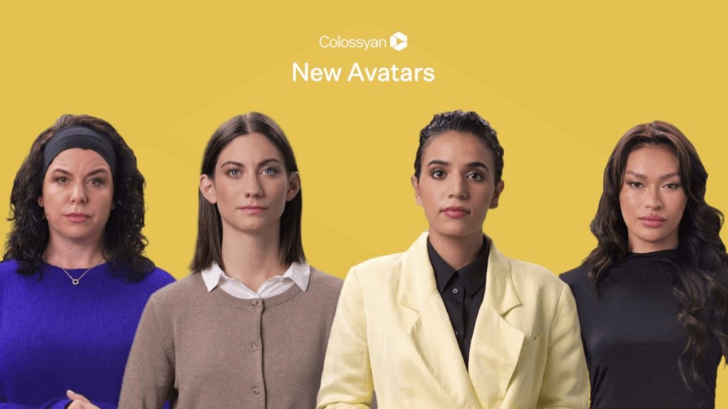 Colossyan offers a variety of AI avatars