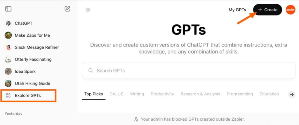 Creating custom GPTs doesn’t need any code knowledge