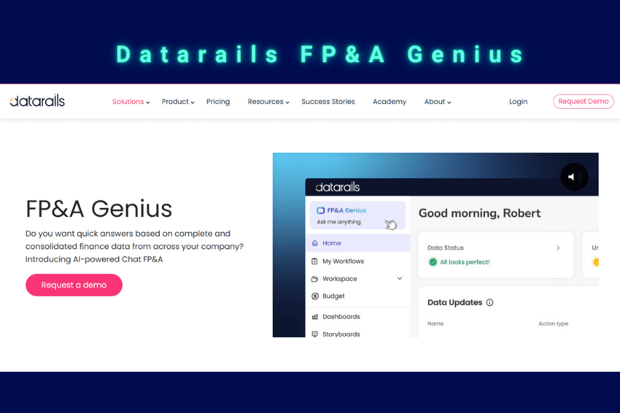 Datarails FP&A Genius - Best AI Tools for Finance in 2024