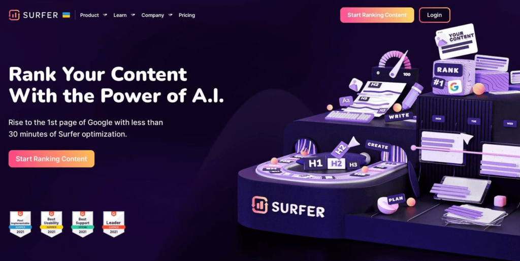 Improve your website rankings with SurferSEO