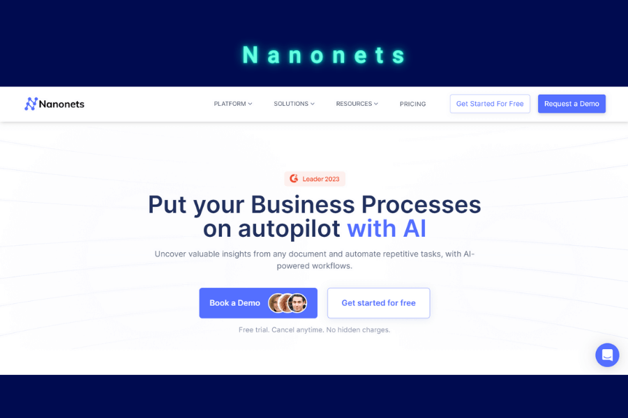 Nanonets - Best AI Tools for Finance in 2024