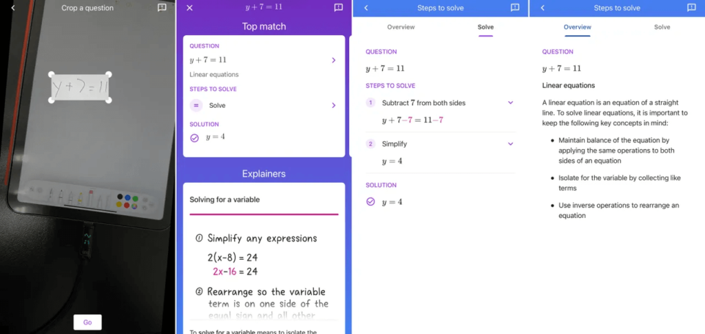 You can capture handwritten text and find answers with Socratic by Google